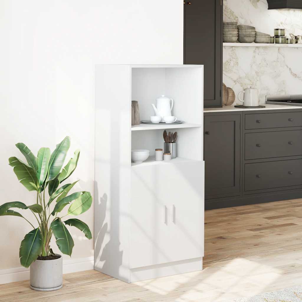 Kitchen cabinet, white, 57x41.5x131.5 cm, engineered wood