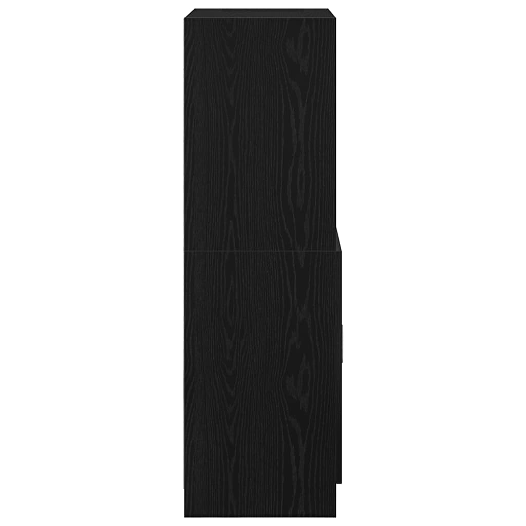 Kitchen cabinet, black, 57x41.5x131.5 cm, engineered wood