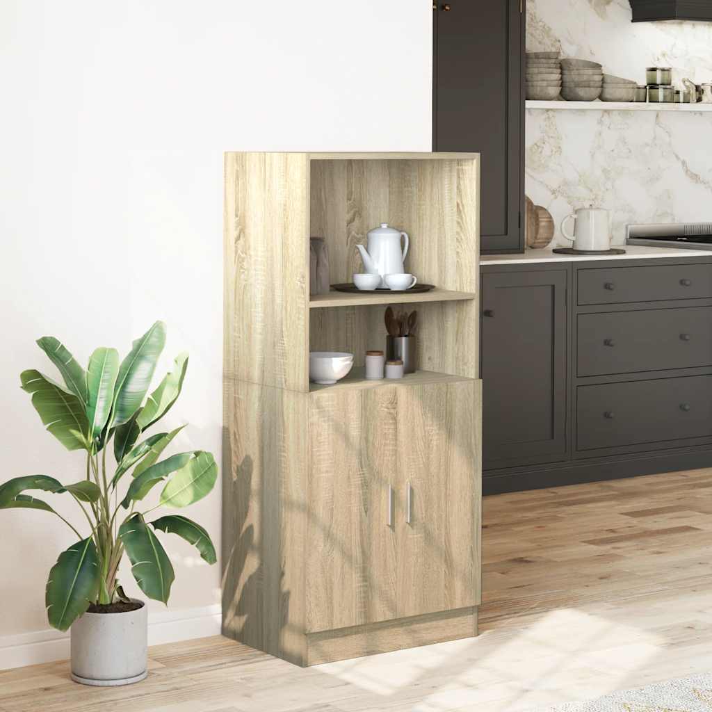 Sonoma oak kitchen cabinet, 57x41.5x131.5 cm, engineered wood