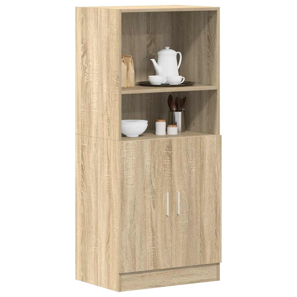 Sonoma oak kitchen cabinet, 57x41.5x131.5 cm, engineered wood