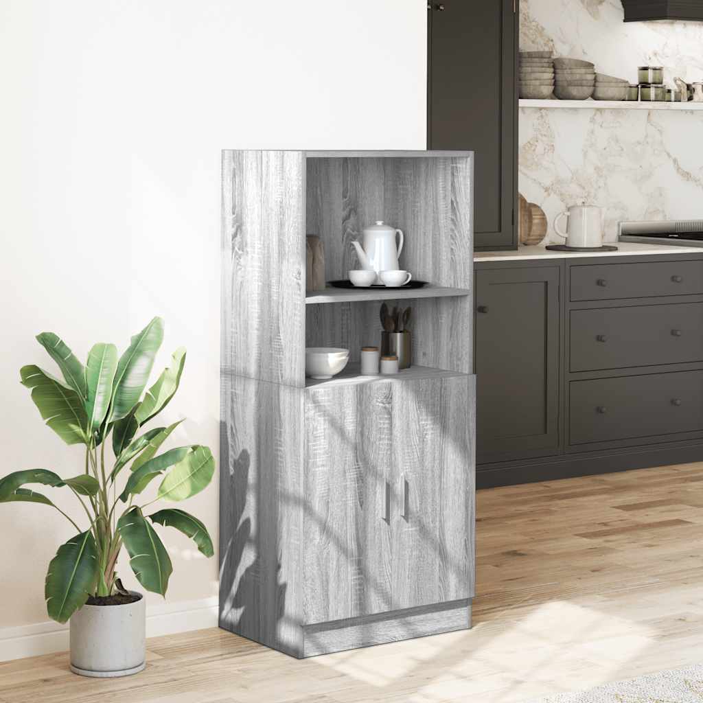 Kitchen cabinet, sonoma gray, 57x41.5x131.5 cm engineered wood