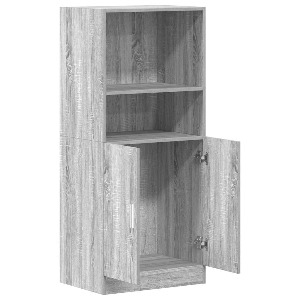 Kitchen cabinet, sonoma gray, 57x41.5x131.5 cm engineered wood