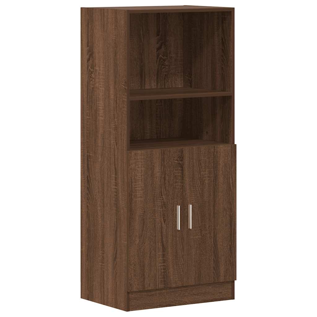 Kitchen cabinet, brown oak 57x41.5x131.5 cm processed wood