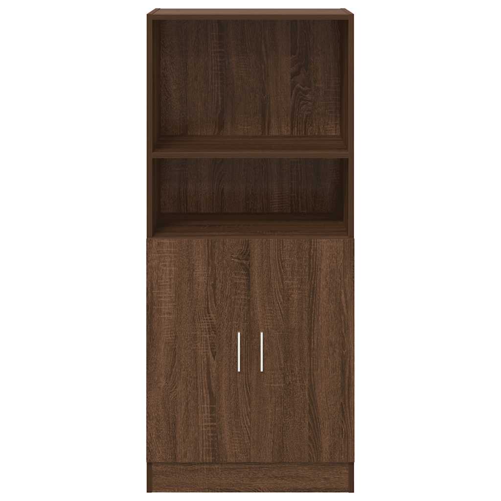 Kitchen cabinet, brown oak 57x41.5x131.5 cm processed wood