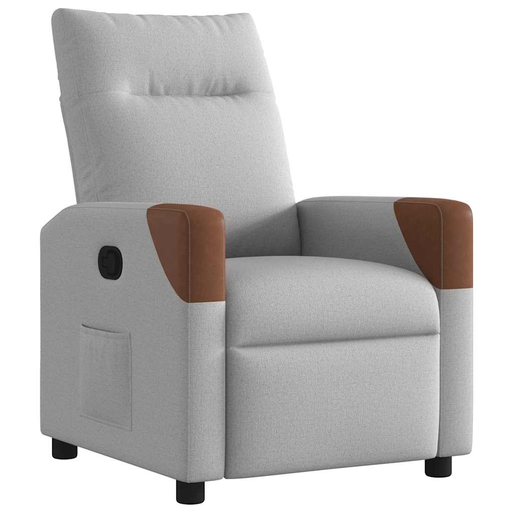 Cloud gray fabric reclining chair