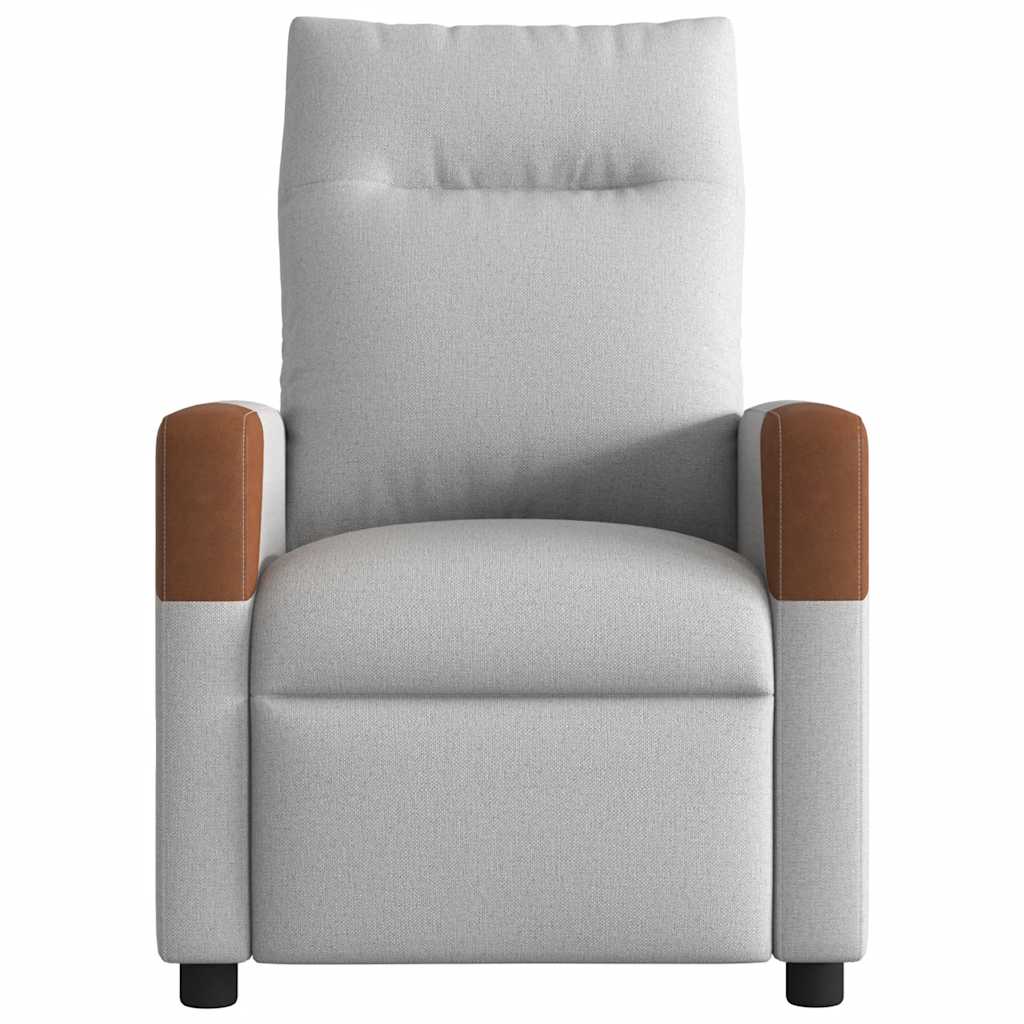 Cloud gray fabric reclining chair