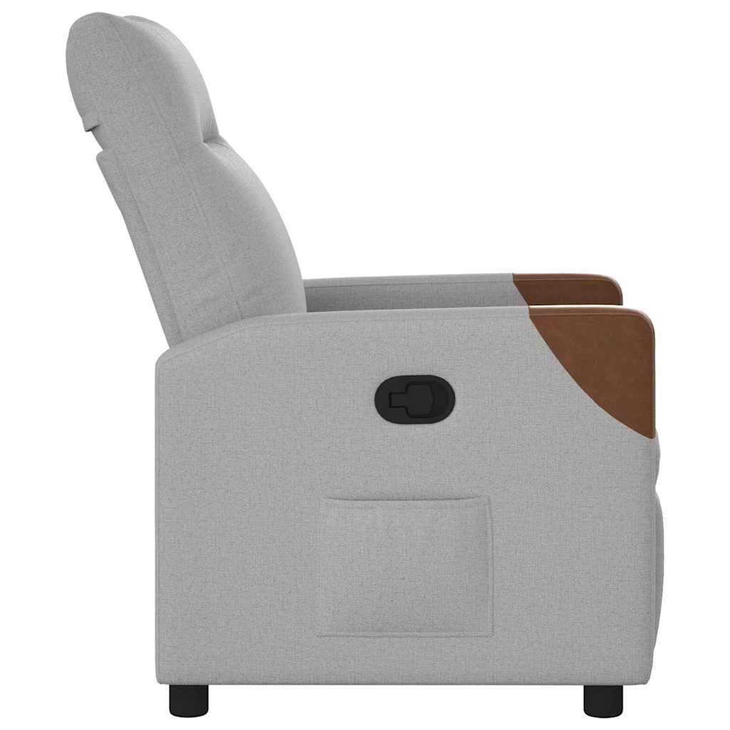 Cloud gray fabric reclining chair