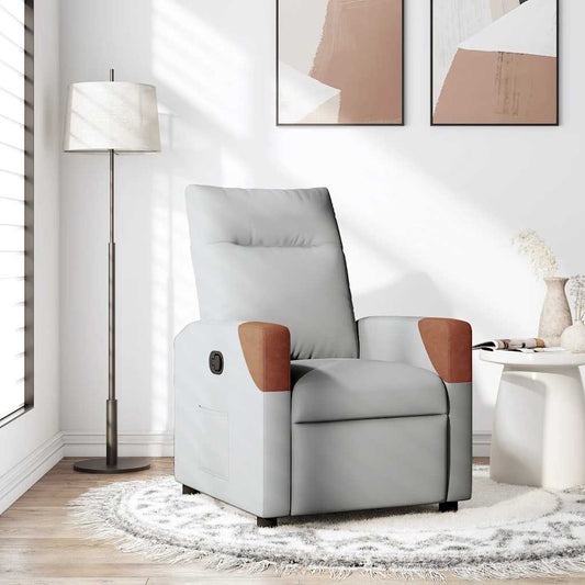 Cloud gray fabric reclining chair