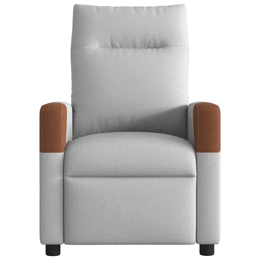 Cloud gray fabric massage chair