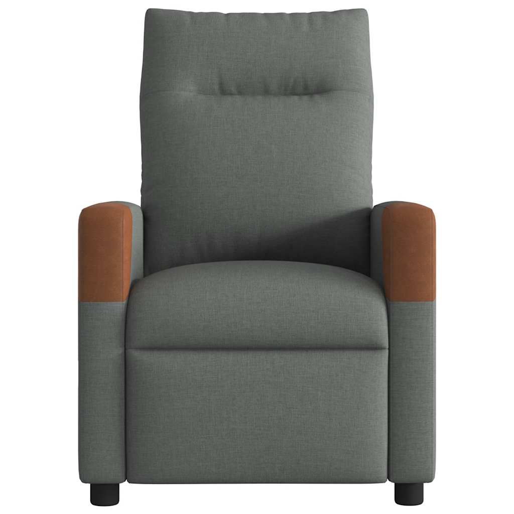 Folding massage chair, dark grey, fabric