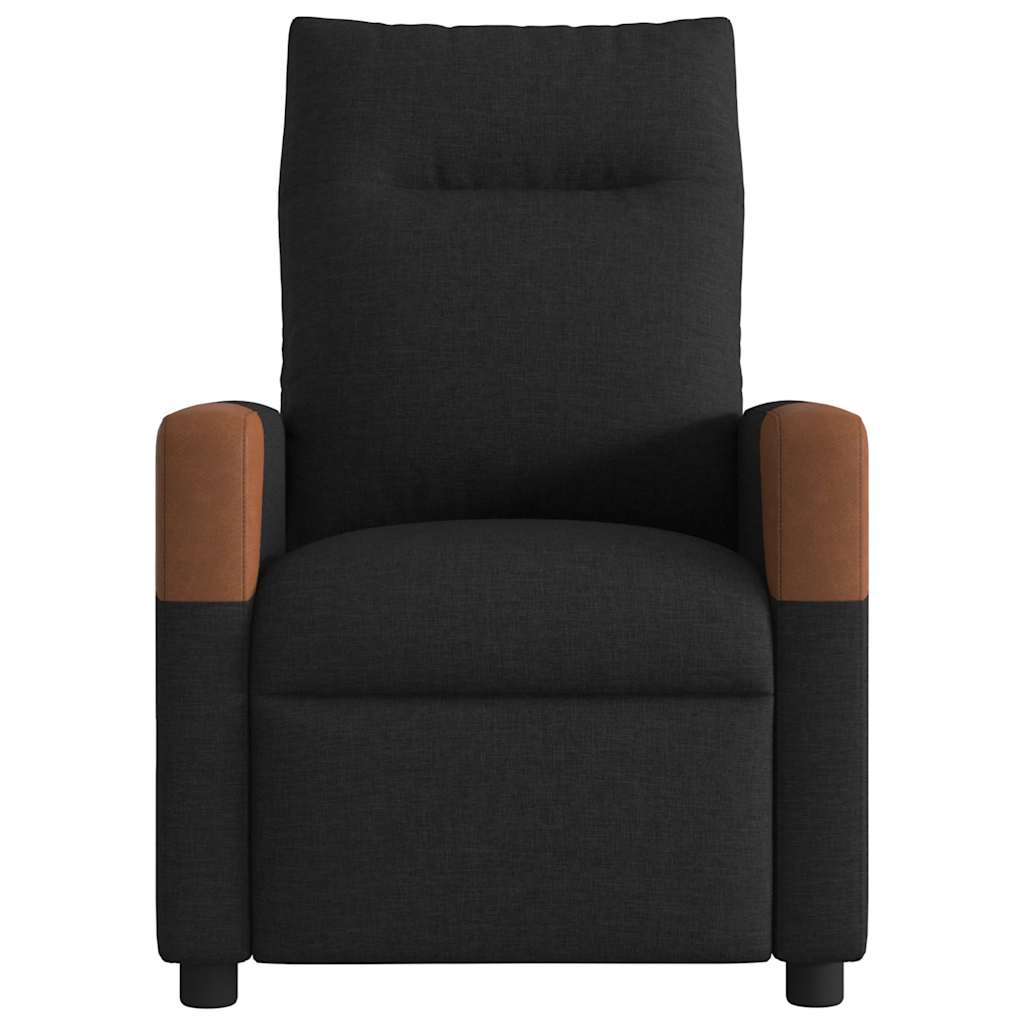 Folding massage chair, black, fabric