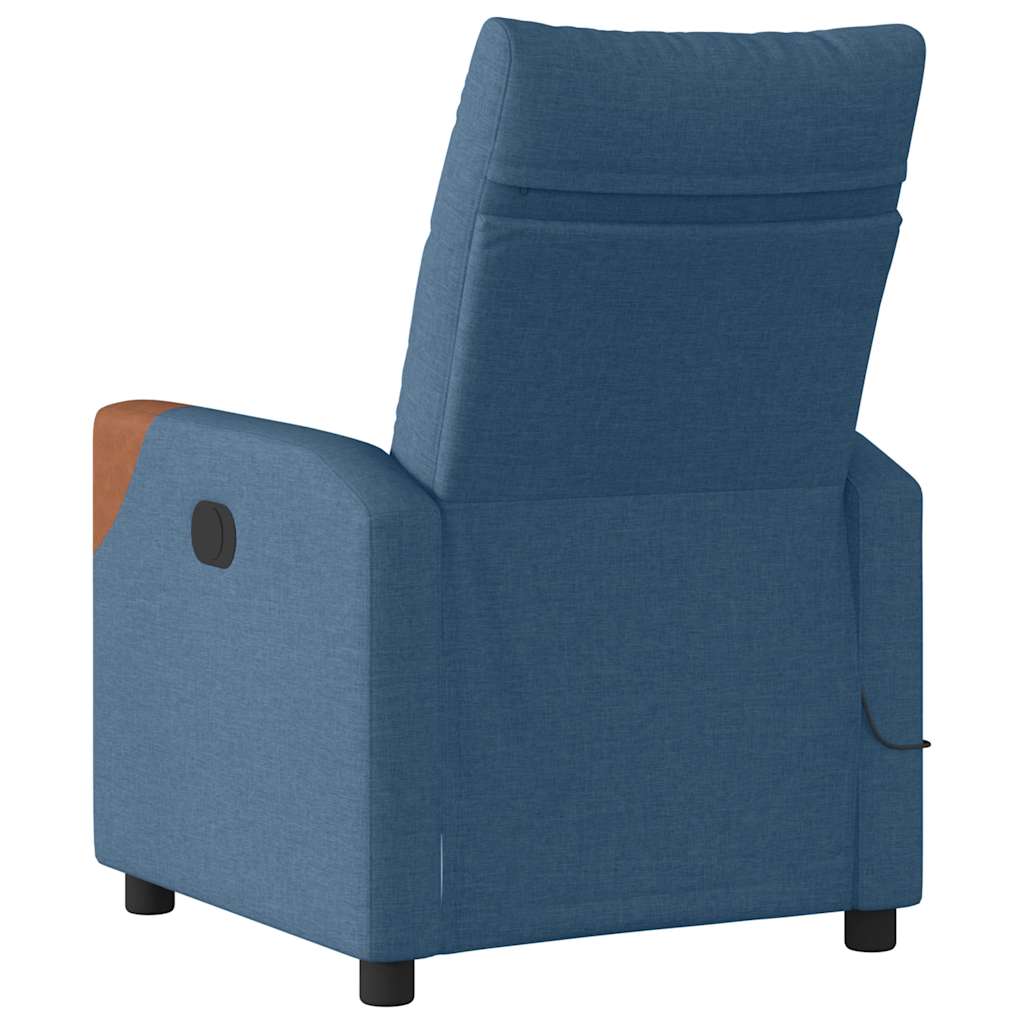 Folding massage chair, blue, textile