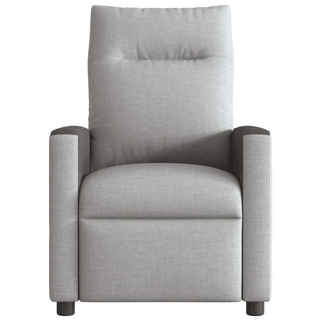 Cloud gray fabric reclining chair