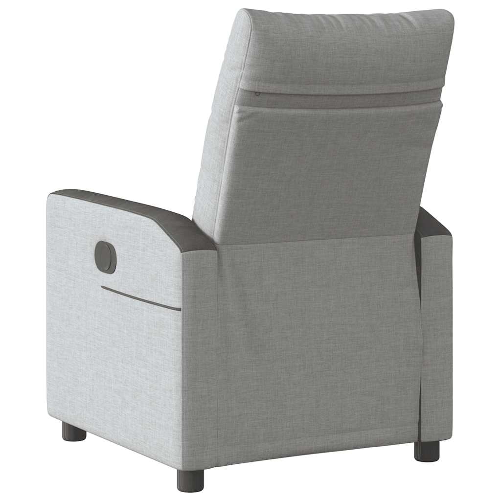 Cloud gray fabric reclining chair