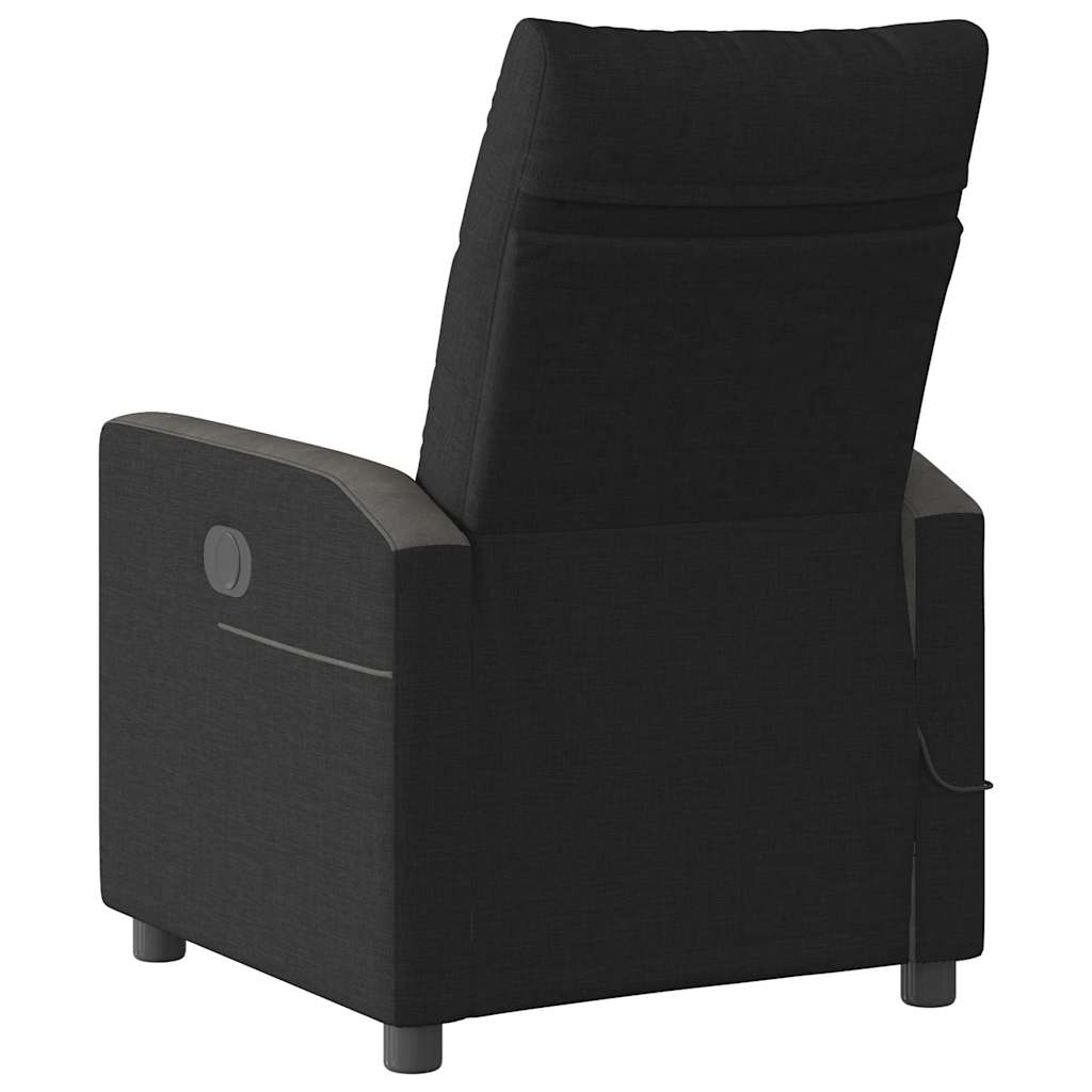 Folding massage chair, black, fabric