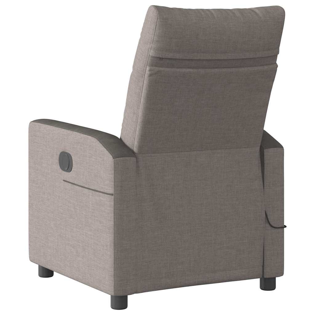 Folding massage chair, taupe gray, fabric