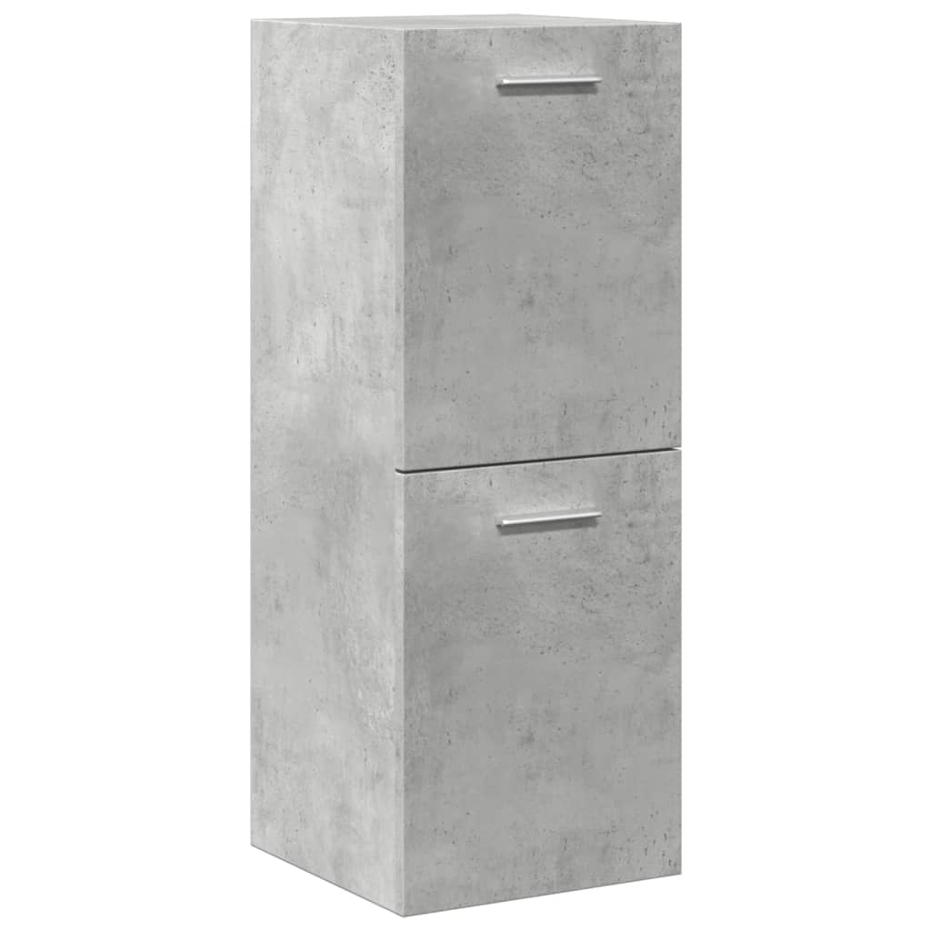 Bathroom furniture set, 3 pieces, concrete grey, composite wood