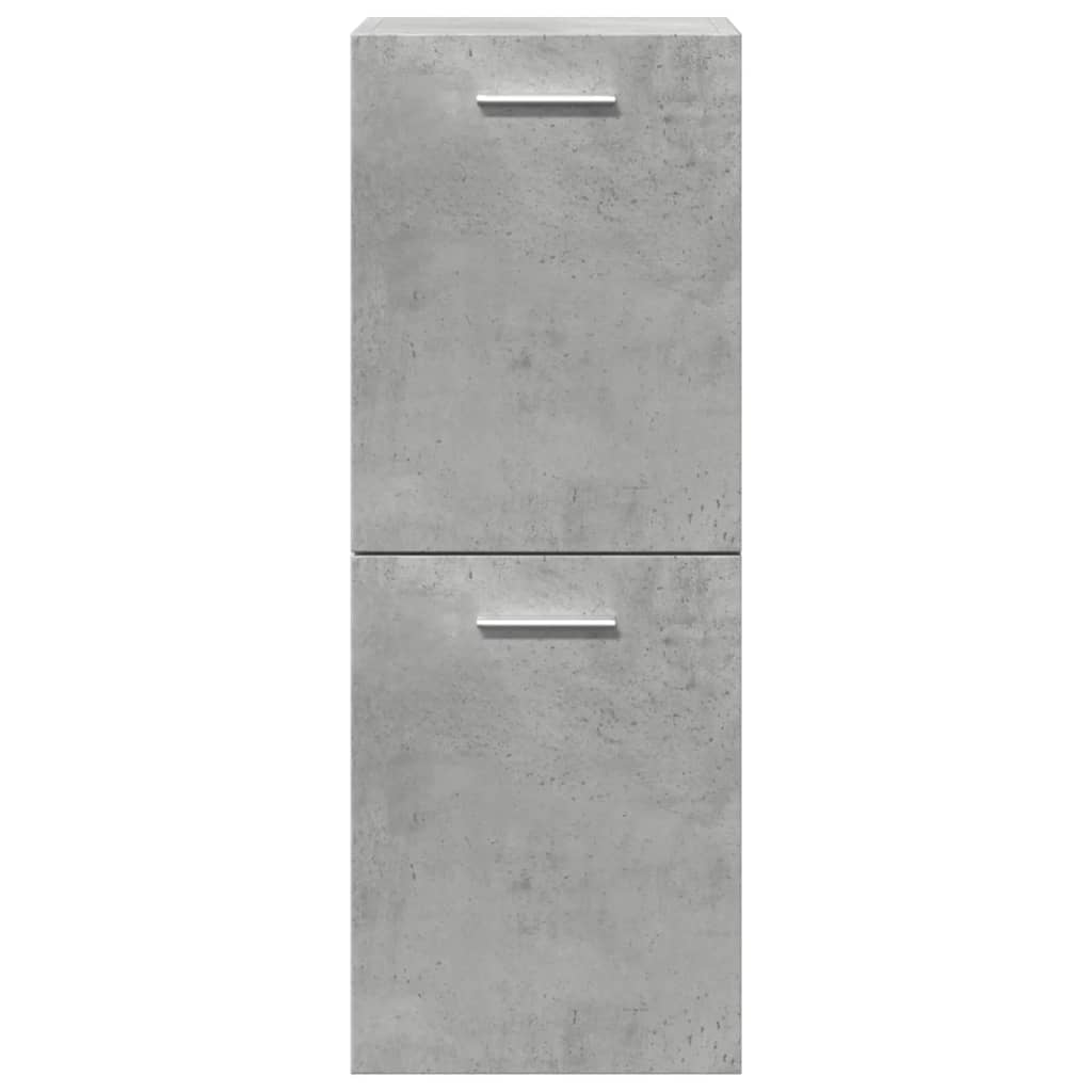 Bathroom furniture set, 3 pieces, concrete grey, composite wood