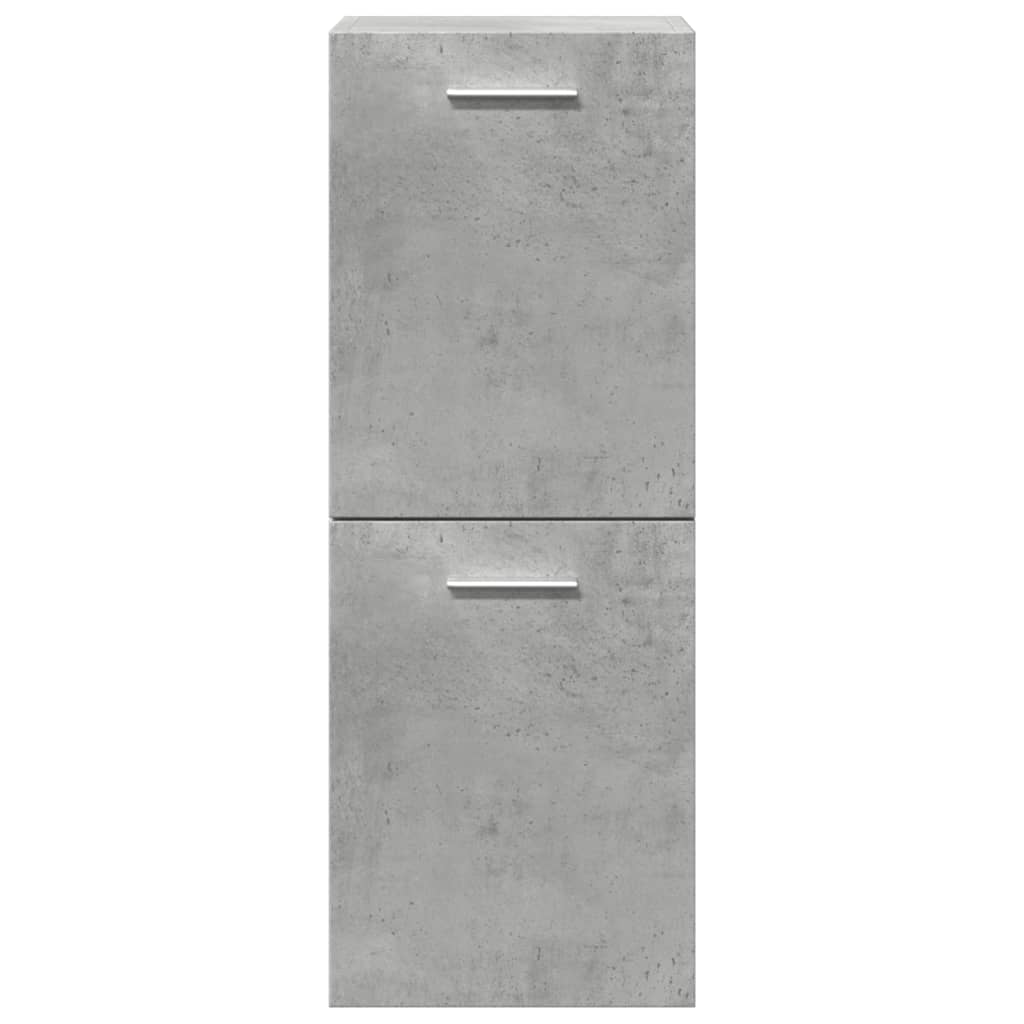 Bathroom furniture set, 3 pieces, concrete grey, composite wood