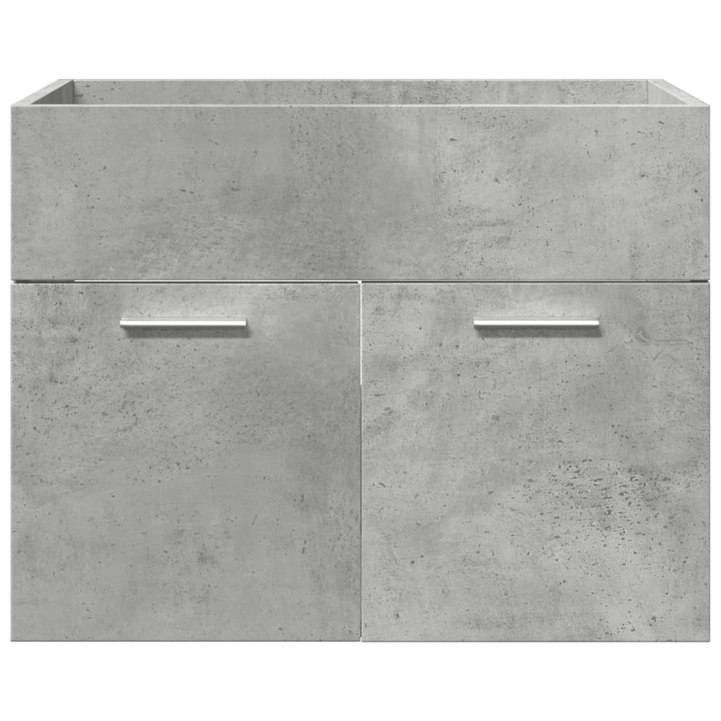 Bathroom furniture set, 3 pieces, concrete grey, composite wood