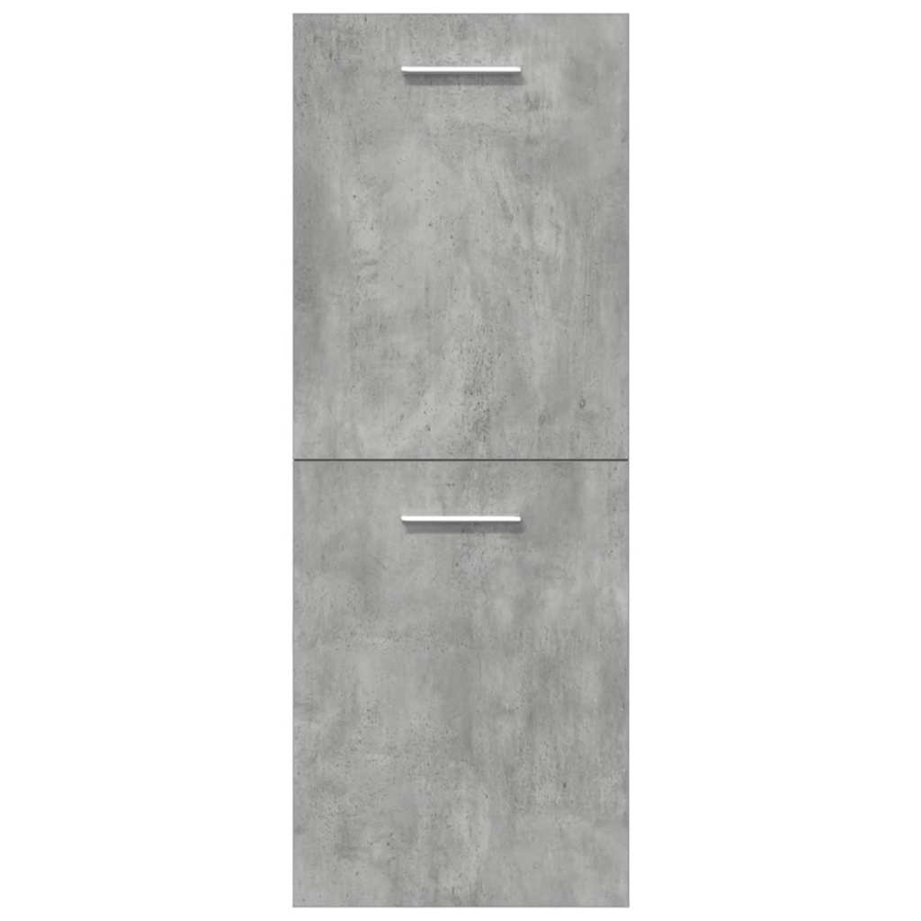 Bathroom furniture set, 4 pieces, concrete grey, composite wood