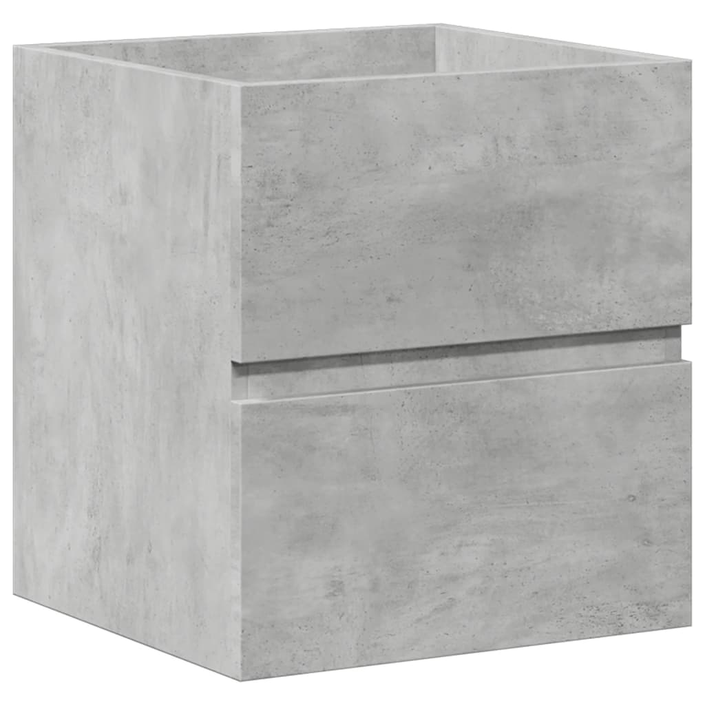 Bathroom furniture set, 2 pieces, concrete grey, composite wood