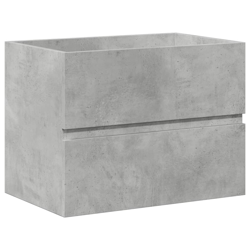 Bathroom furniture set, 2 pieces, concrete grey, composite wood