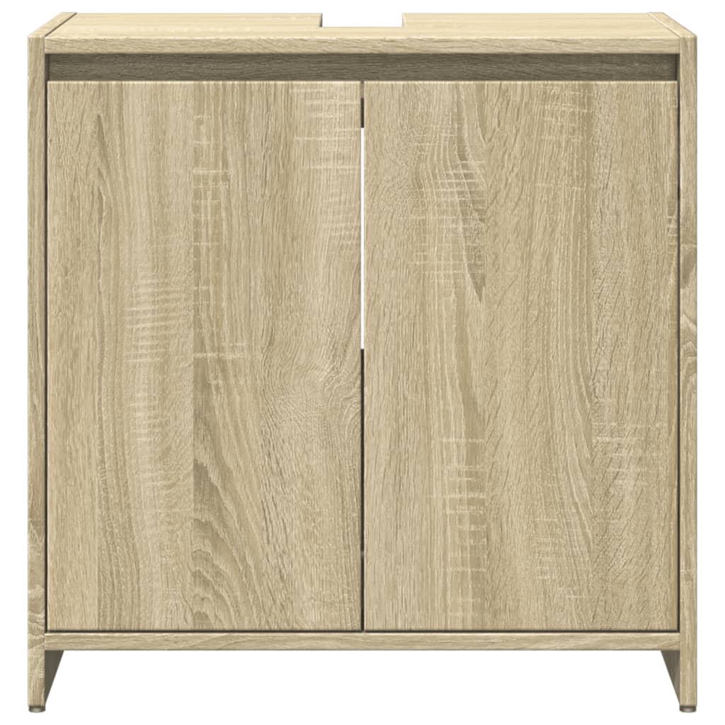 Bathroom furniture set, 3 pieces, sonoma oak, engineered wood