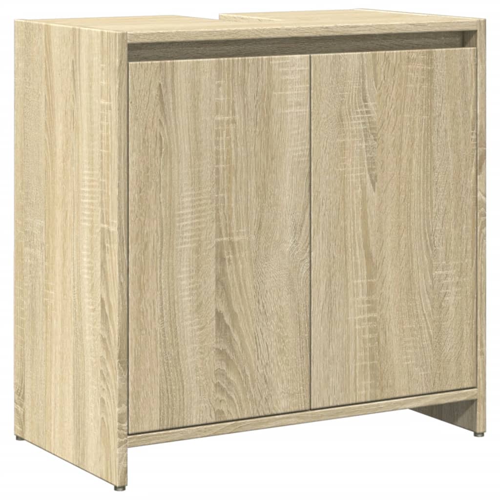 Bathroom furniture set, 3 pieces, sonoma oak, engineered wood