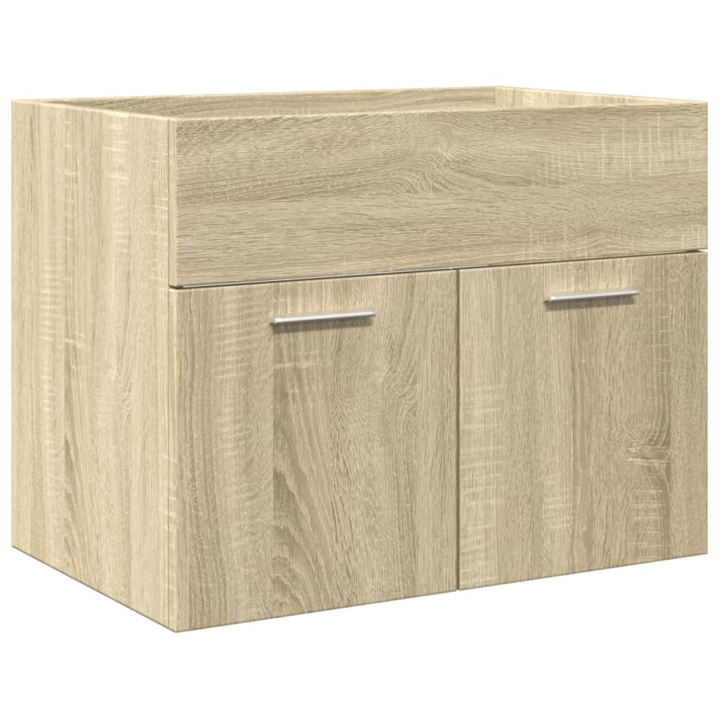 Bathroom furniture set, 3 pieces, sonoma oak, engineered wood