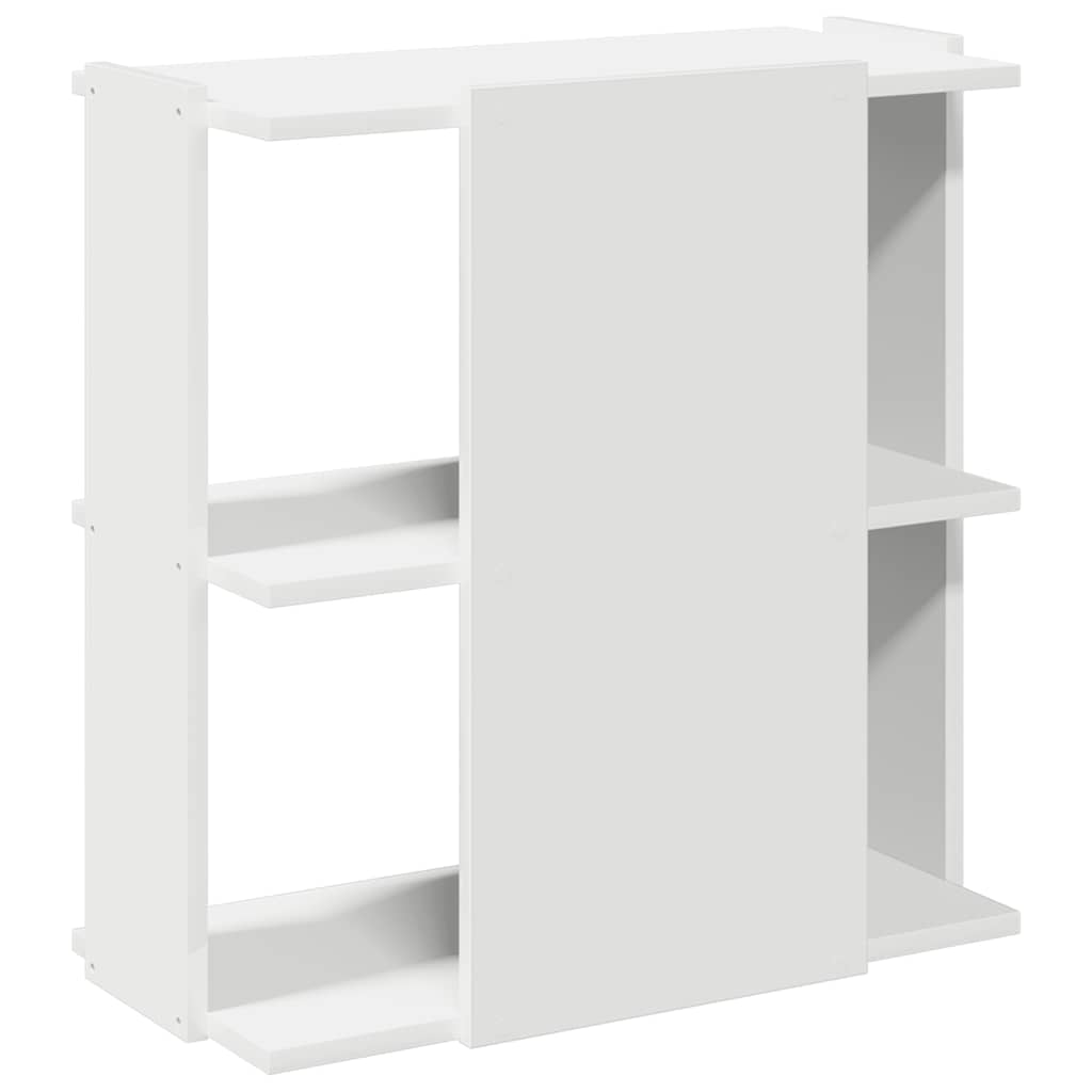 3-tier bookcase, white 60x30x60 cm processed wood