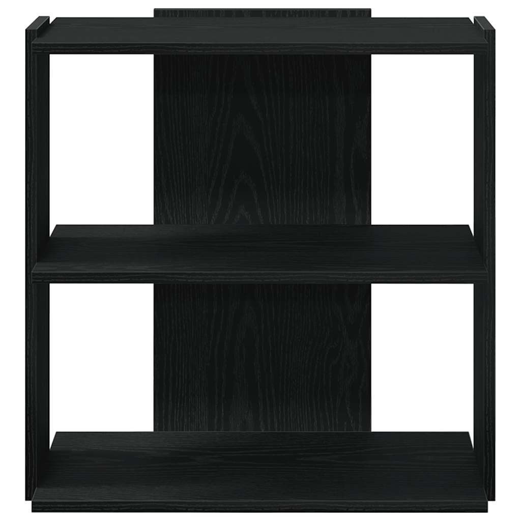 3-tier bookcase, black, 60x30x60 cm, processed wood