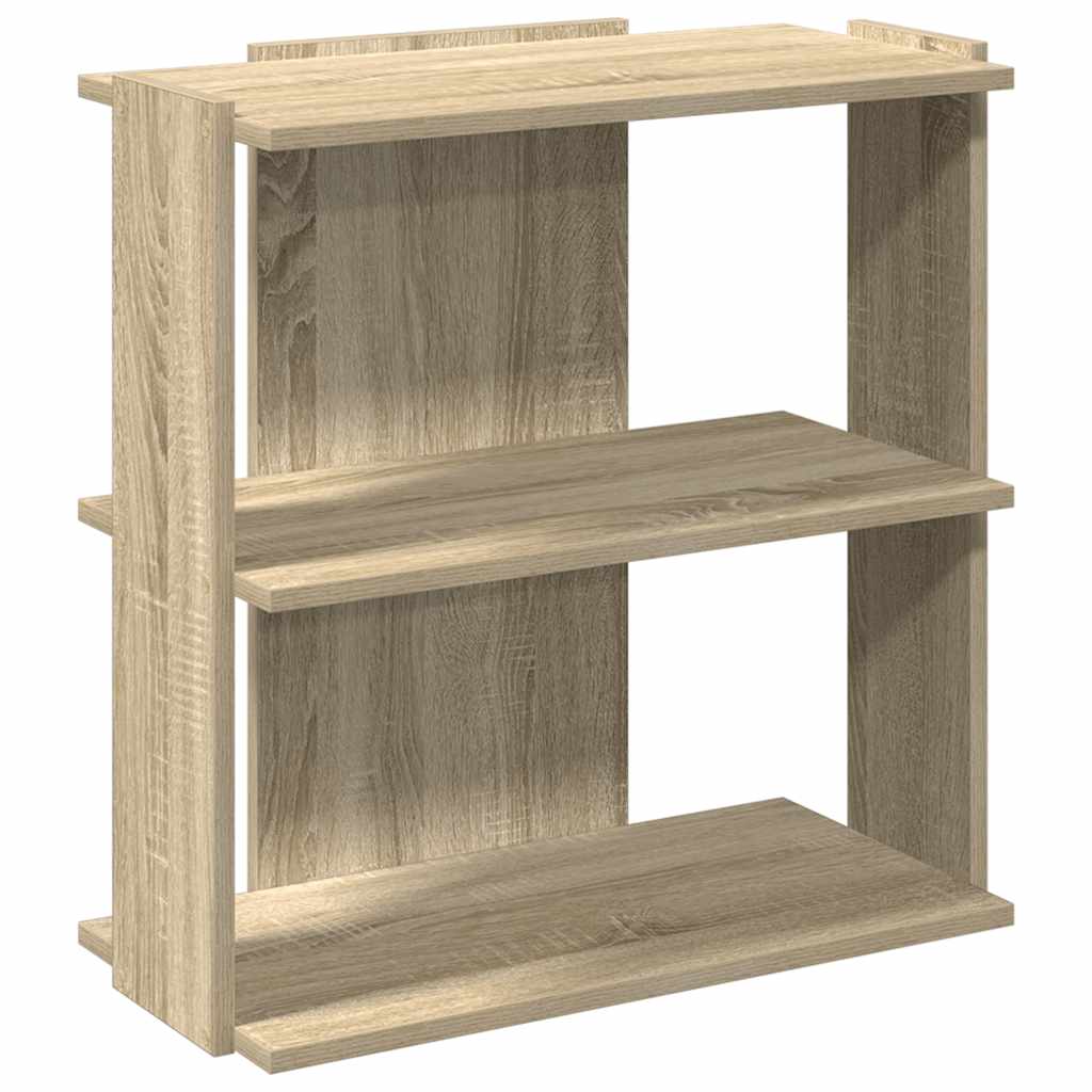 3-tier bookcase, sonoma oak, 60x30x60 cm, wood