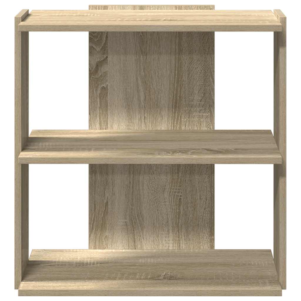 3-tier bookcase, sonoma oak, 60x30x60 cm, wood