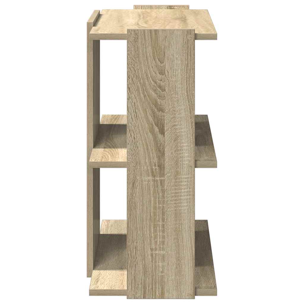 3-tier bookcase, sonoma oak, 60x30x60 cm, wood