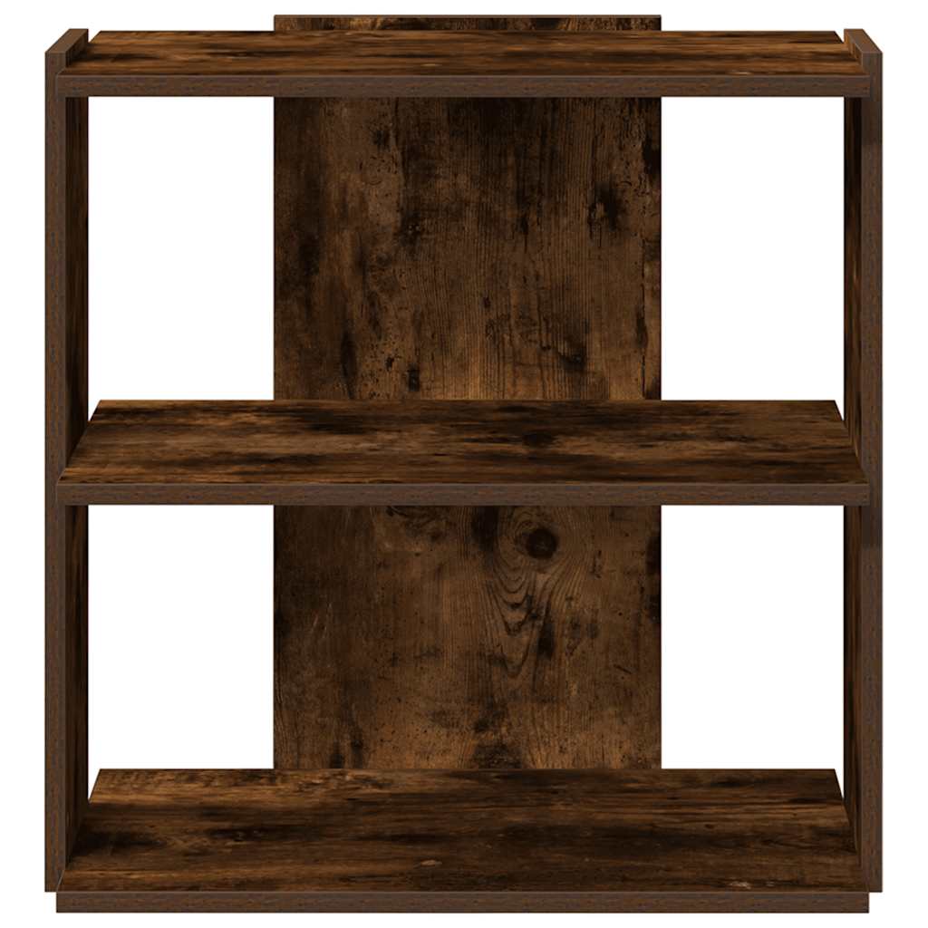 3-tier bookcase smoky oak 60x30x60 cm processed wood