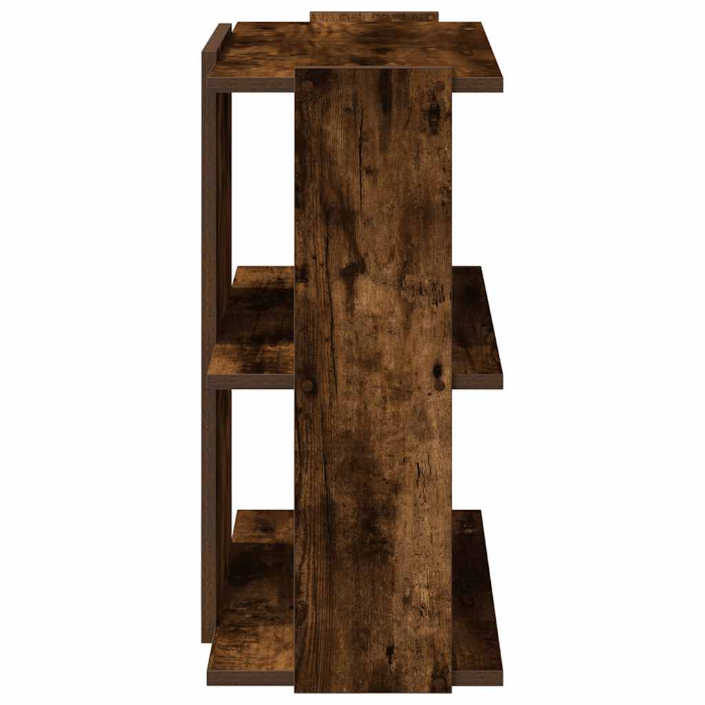 3-tier bookcase smoky oak 60x30x60 cm processed wood