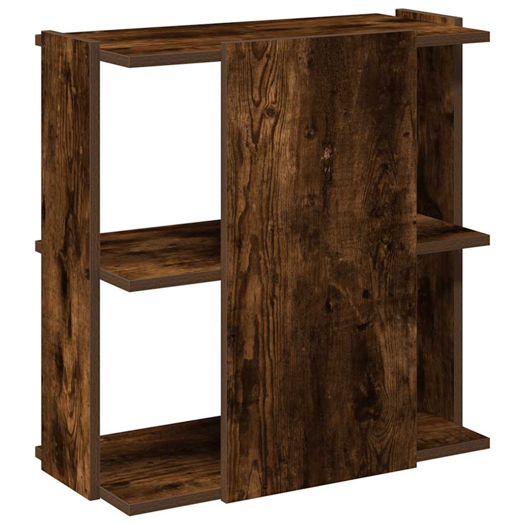 3-tier bookcase smoky oak 60x30x60 cm processed wood