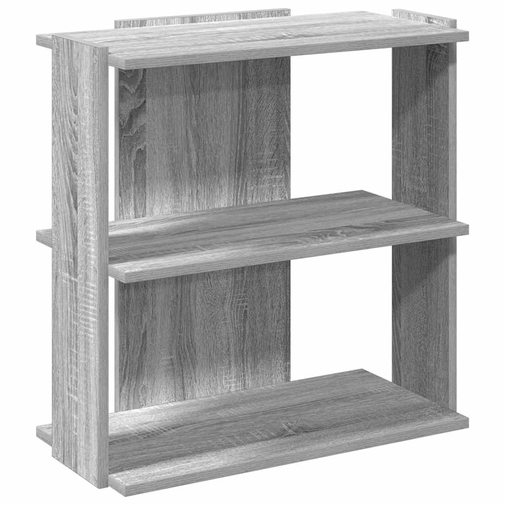 3-tier bookcase sonoma gray 60x30x60 cm composite wood