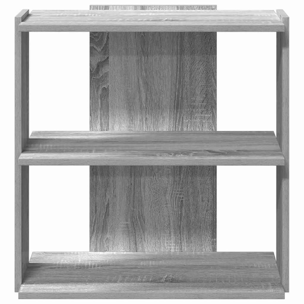 3-tier bookcase sonoma gray 60x30x60 cm composite wood