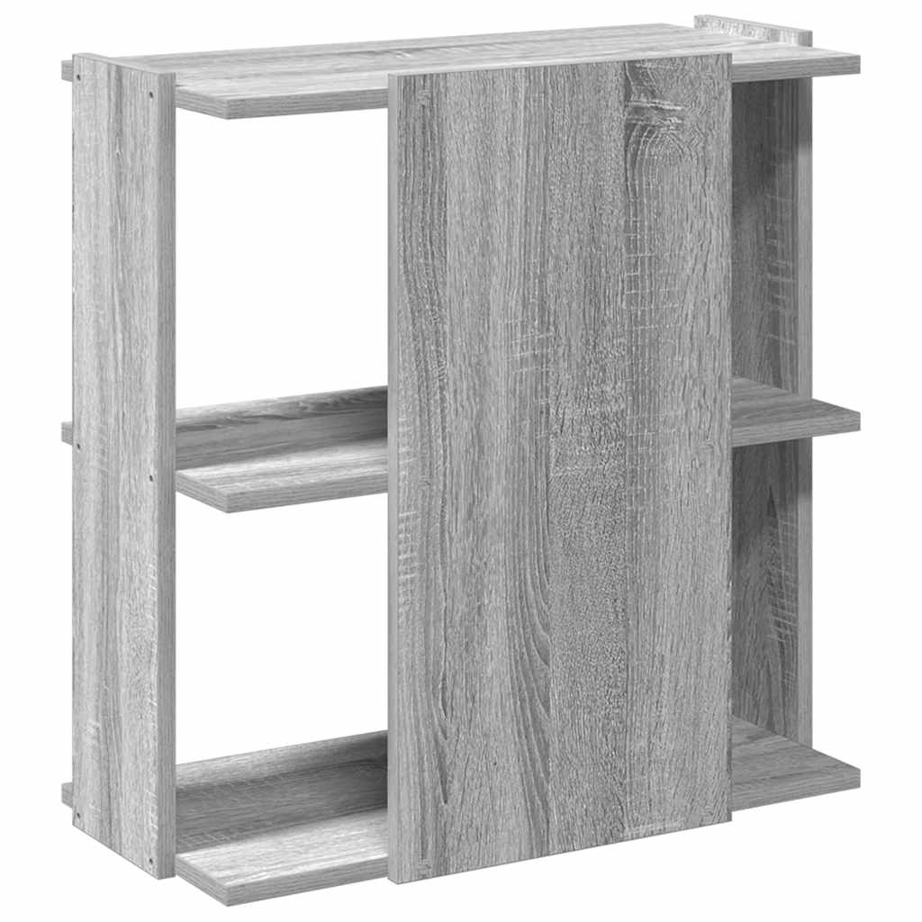 3-tier bookcase sonoma gray 60x30x60 cm composite wood