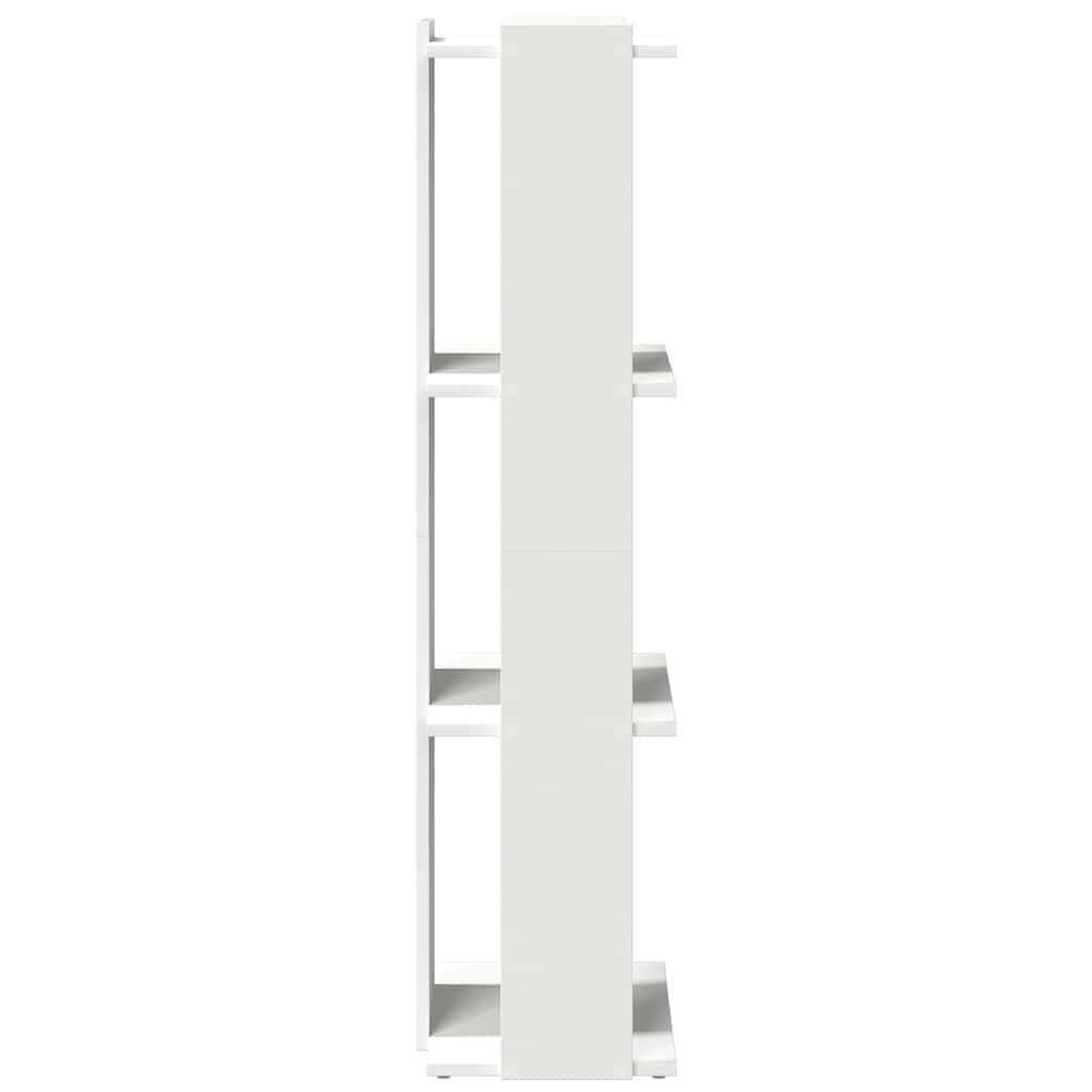 3-tier bookcase, white, 60x30x120 cm, engineered wood