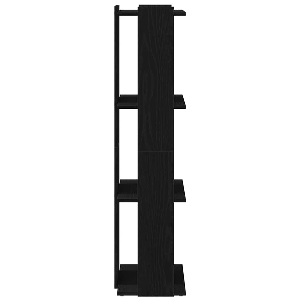 3-tier bookcase, black, 60x30x120 cm, processed wood