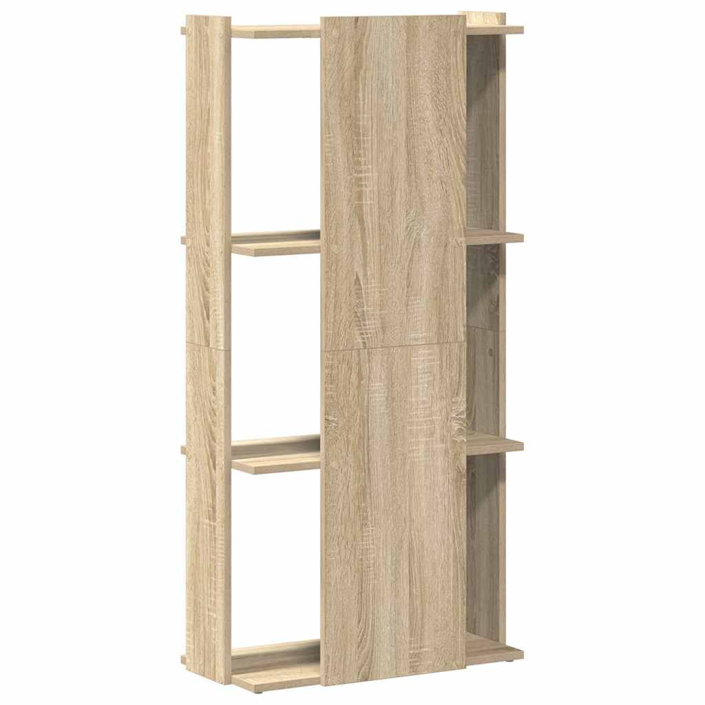 3-tier bookcase sonoma oak 60x30x120 cm processed wood