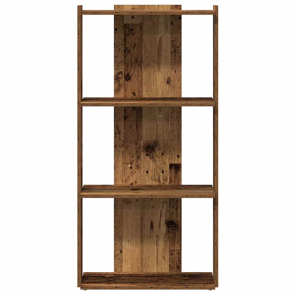 3-storey bookcase made of old wood 60x30x120cm processed wood