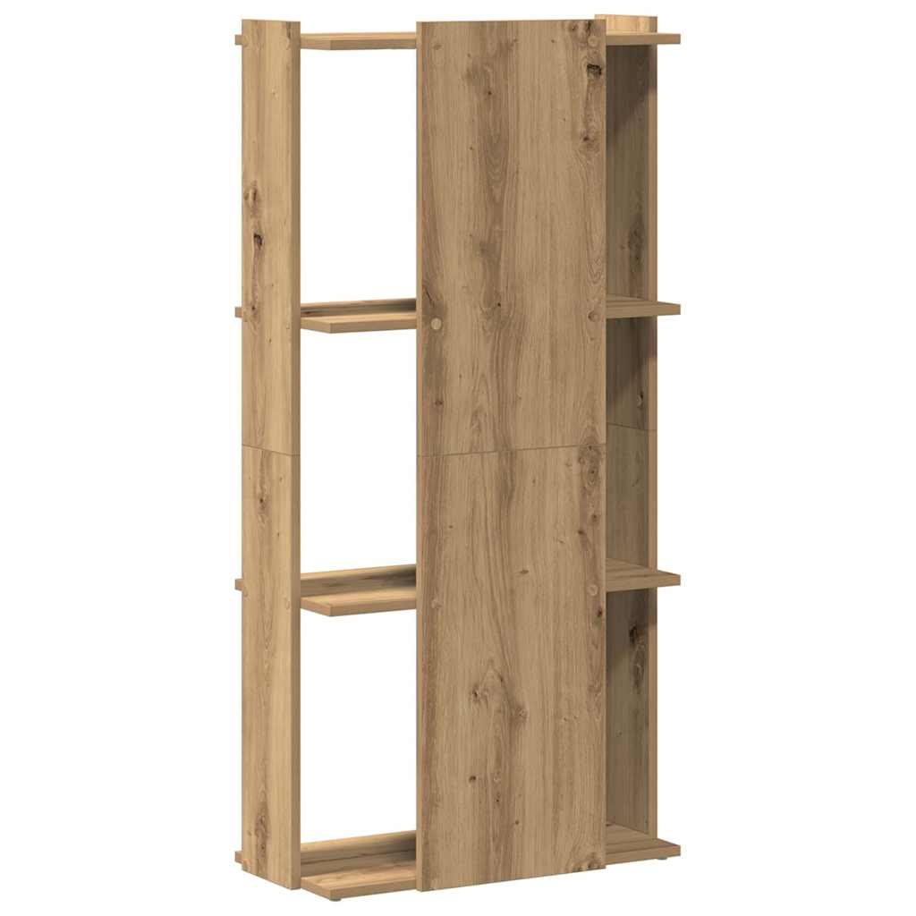 3-tier bookcase, handcrafted oak, 60x30x120 cm, processed wood