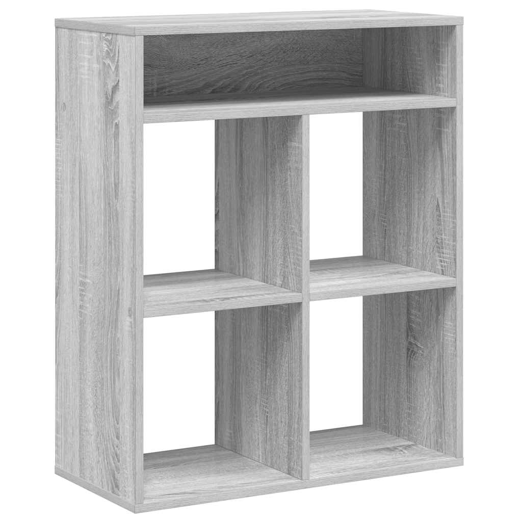 Bookcase, sonoma grey, 66x31x80 cm, engineered wood