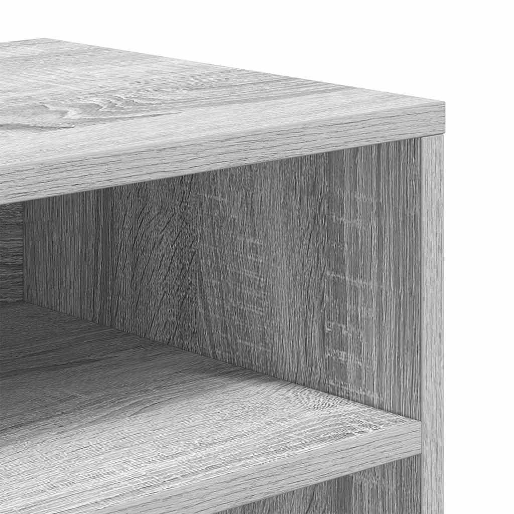 Bookcase, sonoma grey, 66x31x80 cm, engineered wood