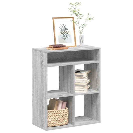 Bookcase, sonoma grey, 66x31x80 cm, engineered wood