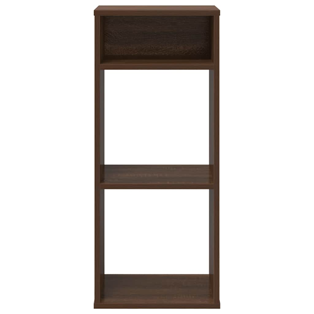 Bookcase, brown oak, 34x31x80 cm, processed wood